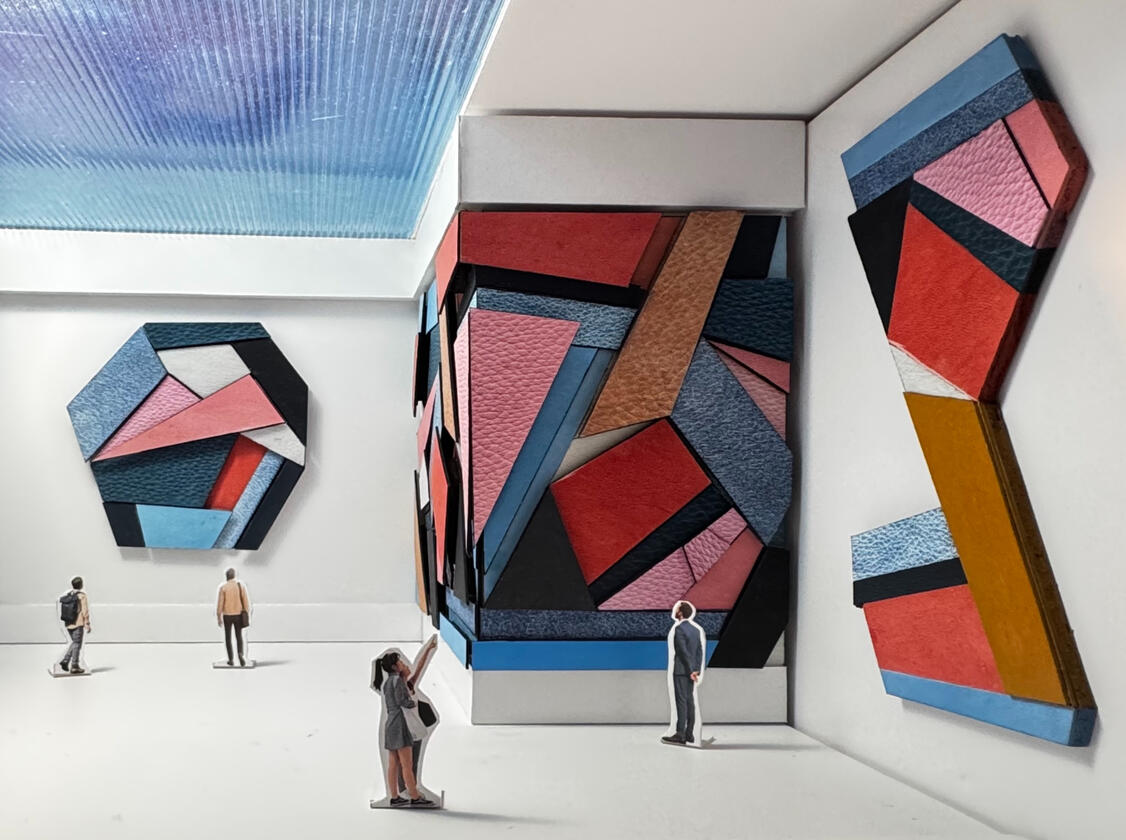 Aeromosaics. Mixed Media. Each Piece Approx 16' High.
