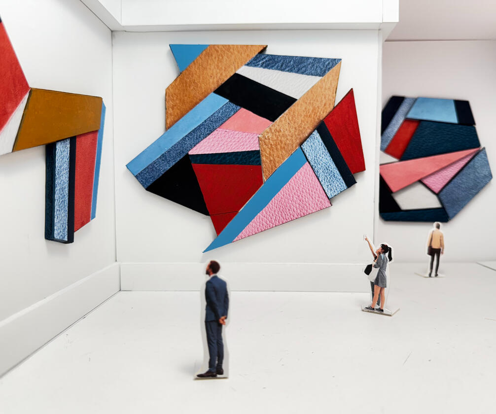 Aeromosaics. Mixed Media. Each Piece Approx 16' High.